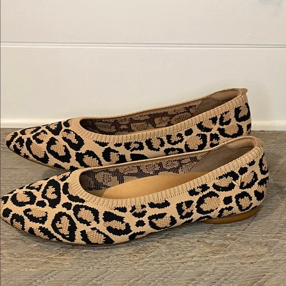 Vivaia Pointed-Toe Ballet Flats Dark Leopard Size EU 40 US 9 - Picture 6 of 13